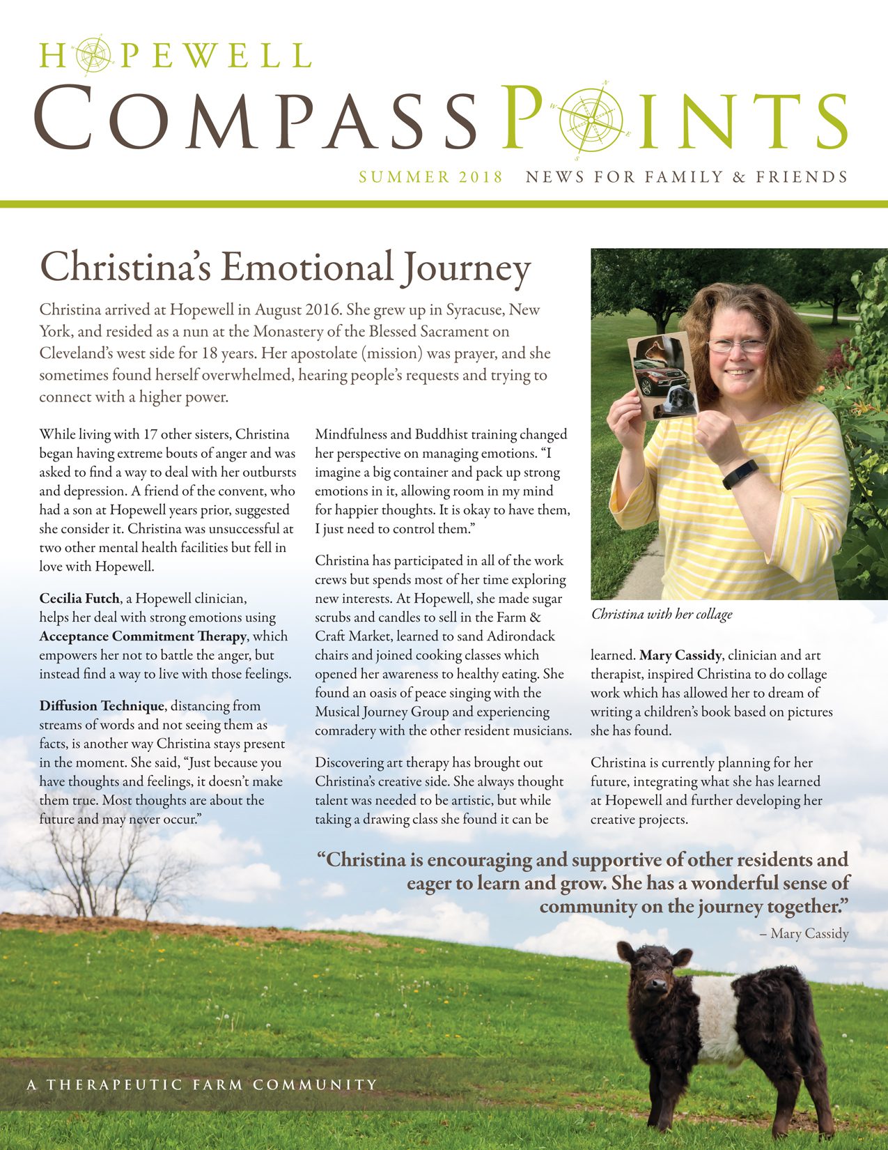 Summer 2018:  Christina’s Emotional Journey