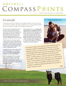 Fall 2018:  Gratitude