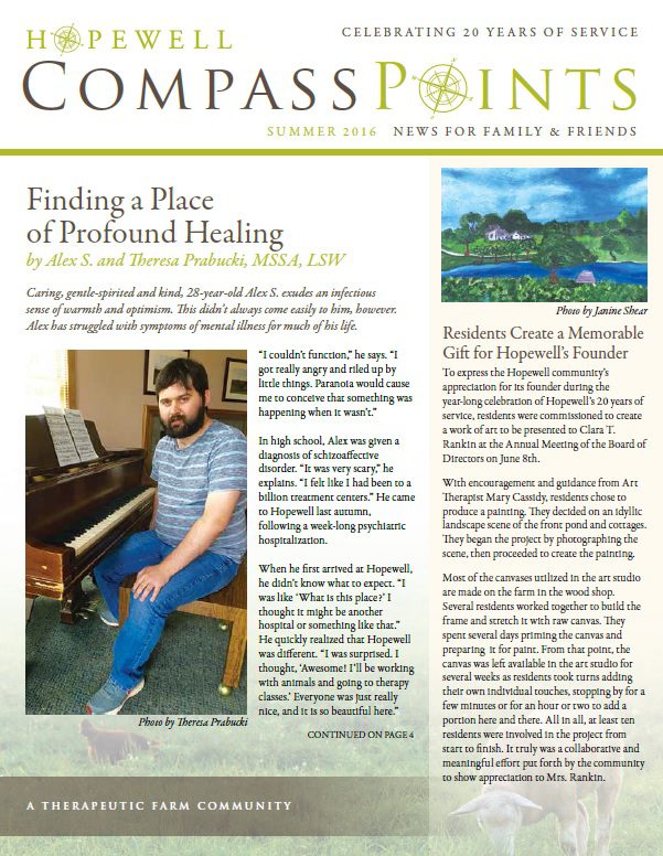 Summer 2016: Finding a Place of Profound Healing