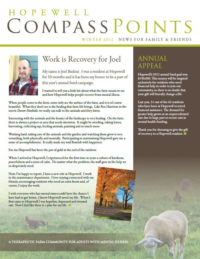 Winter 2012 – Work is Recovery for Joel