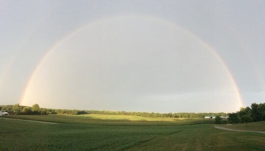 img0488 Full rainbow over field